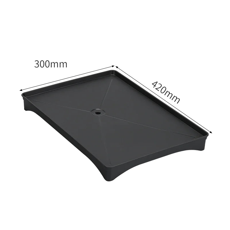 Black Draining Dish Rack Pan